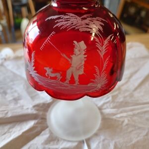 Westmoreland Fairy Lamp Signed 1991